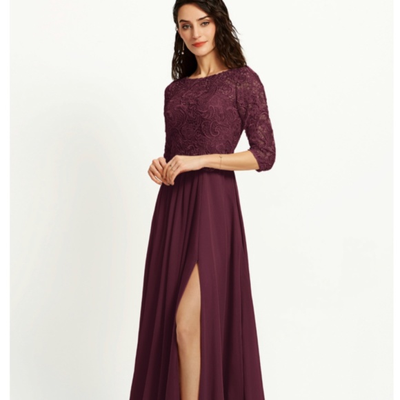 JJ’s House Cabernet Bridesmaid Dress - Picture 3 of 4